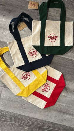 Trade Joe Mini Tote Bag Fall Colors