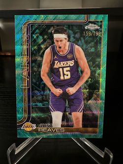 AUSTIN REAVES 2025-26 TOPPS CHROME UPDATE #54 AQUA WAVE REFRACTOR 159/199 LAKERS
