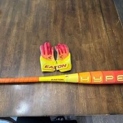 Easton Hype Fire With Matching Gloves