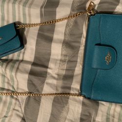 Coach Crossbody Handbag with small Wallet Attachment 