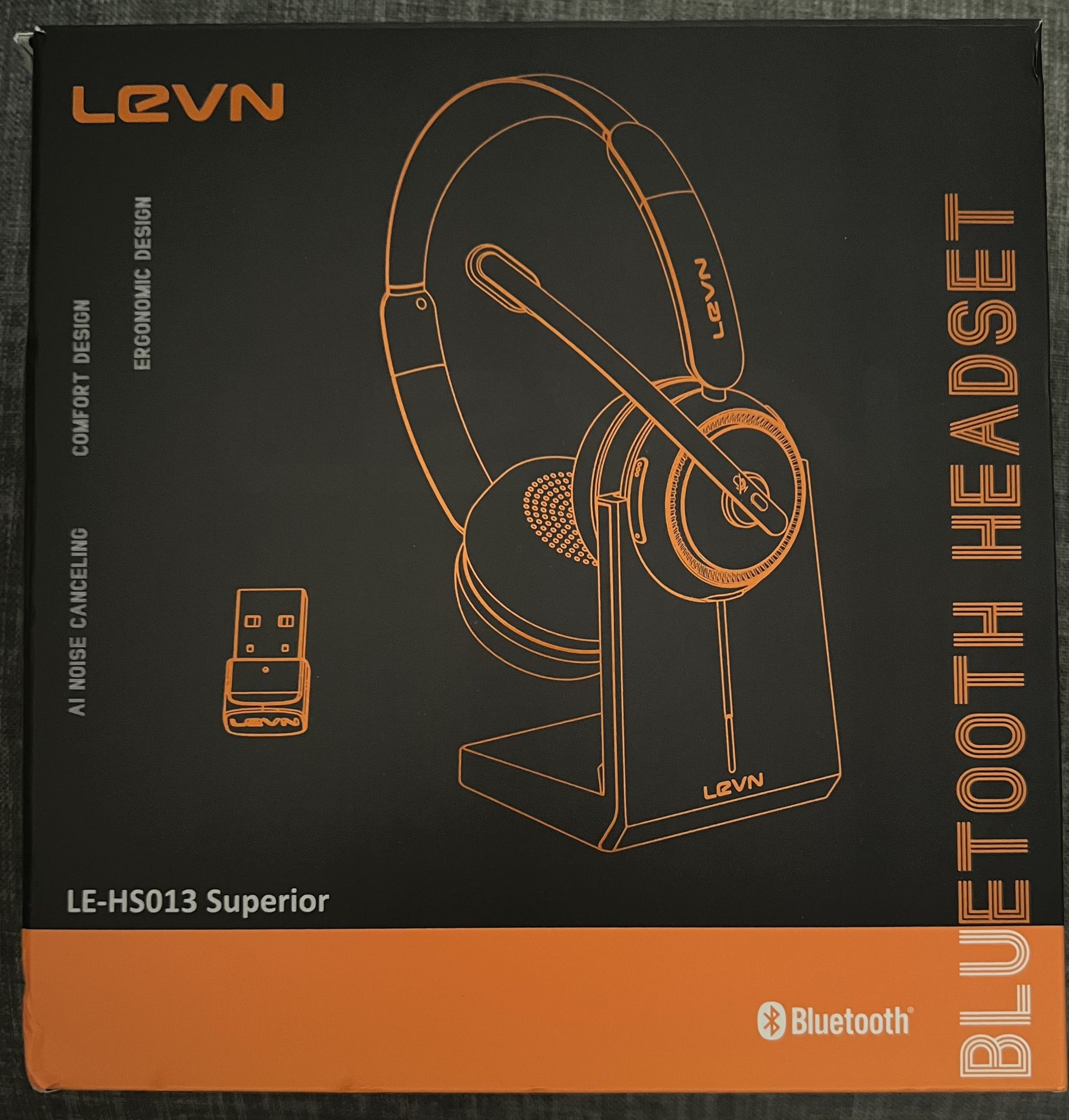 New In Box LEVN Bluetooth Wireless Headset Headphones