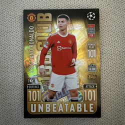 Cristiano Ronaldo Manchester United Topps Card 