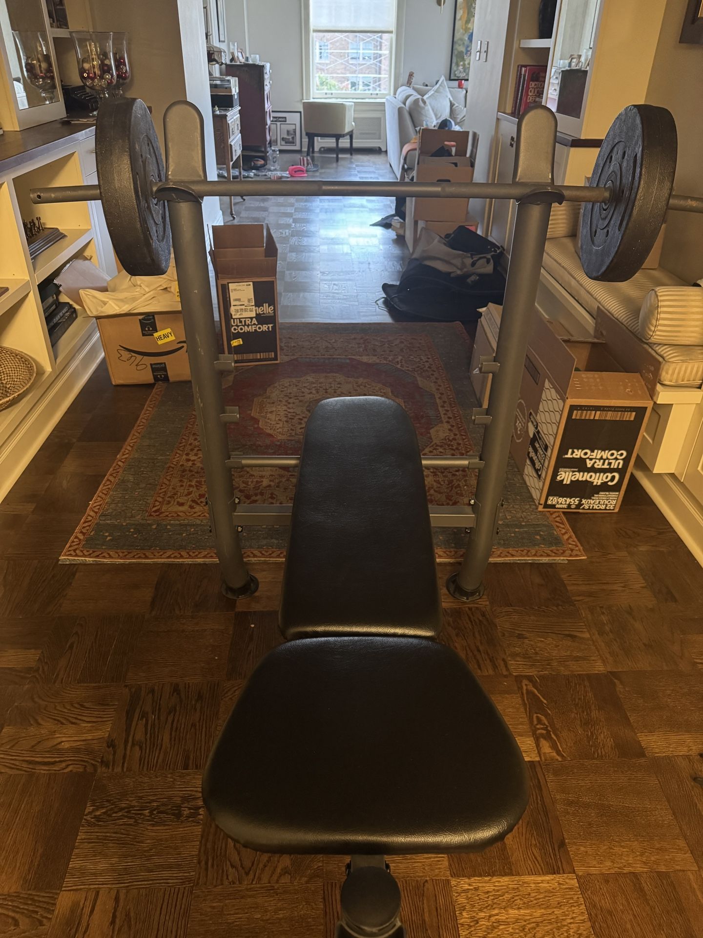 Bench Press And Leg Extension W 100 Pds Of Weight