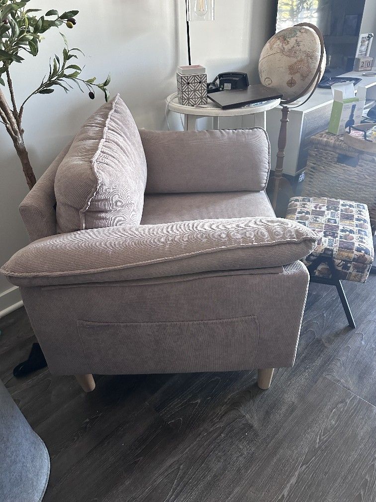 Decorative Corduroy Armchairs