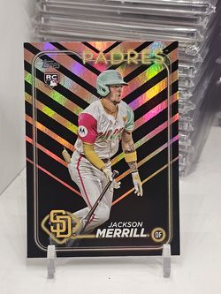 Jackson merrill topps holiday black padres rookie