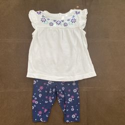 Carter's Baby Girl Top & Bottom, 6M