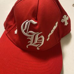 Red Chrome Hearts Hat