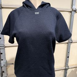 Black short sleeve pullover hooded shirt by DOPE  size medium