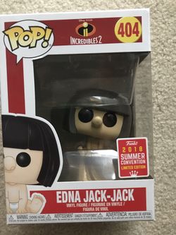 Funko pop limited edition Disney incredibles 2 Edna jack jack