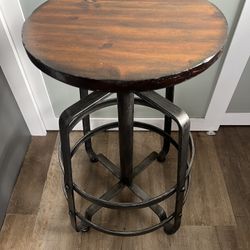 TWO Adjustable height bar stools