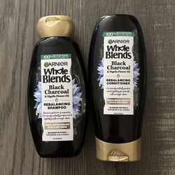 Garnier Whole Blends Black Charcoal Rebalancing Shampoo & Conditioner Set 
