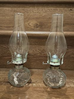 Lamplight Farms Vintage Pair Traditional ENGLISH KEROSENE Oil Lamps