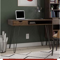 Concord Computer Desk with Storage, Walnut