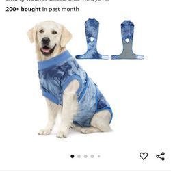 FUAMEY Recovery Suit for Dogs After Surgery,Soft Breathable Dog Bodysuit E-Collar & Cone Alternative Surgical Suit,Male Female Dog Neuter Spay Suits A