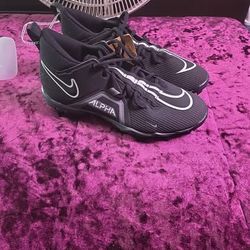 New Nike Alpha Menace 3 Shark Football Cleats Men's 8.5 Wide Black/White