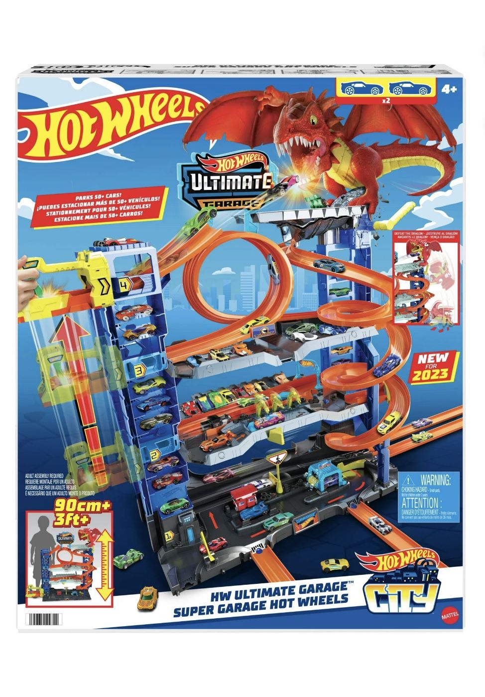 NEW IN BOX Hot Wheels City Dragon Ultimate Garage Playset with