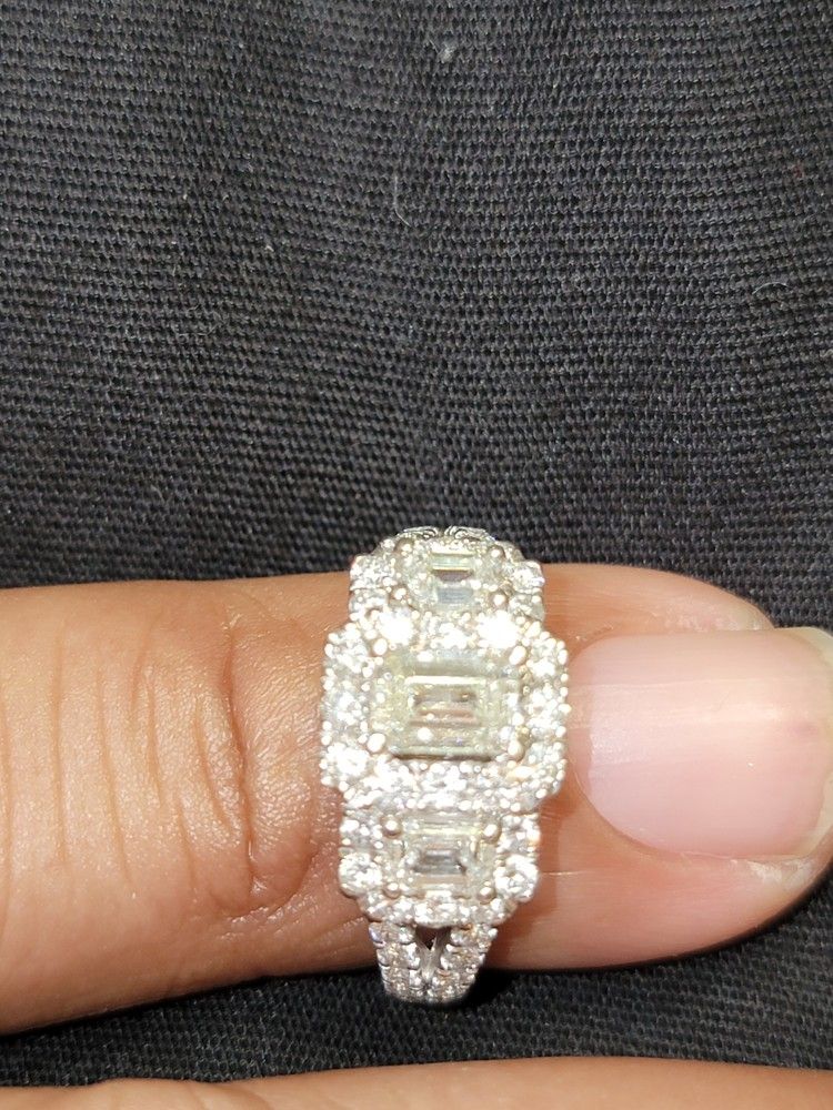 2 CT. T.W. Certified Emerald-Cut Diamond Engagement Ring