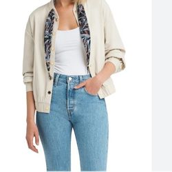 HALSTON STONE BOMBER JACKET