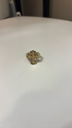 10k Gold Nugget Cross Ring