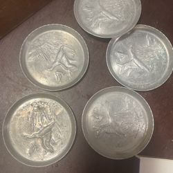 5 Vintage Coasters 