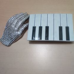 Piano, Jeweled Hand Belt Buckles