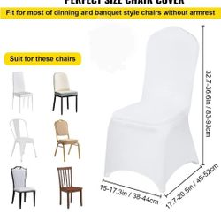 White Chair Covers (Spandex - Fitted).