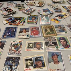 Big Table Older Baseball Cards 