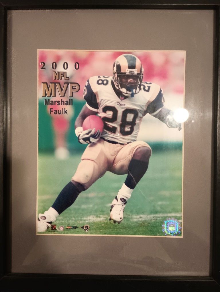 2000 MVP Marshall Faulk Framed Licensed Photo