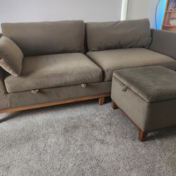 Couch & Ottoman w/ Storage