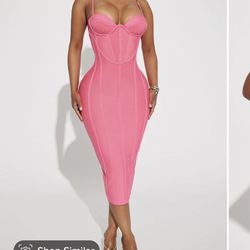 Pink Midi Dress