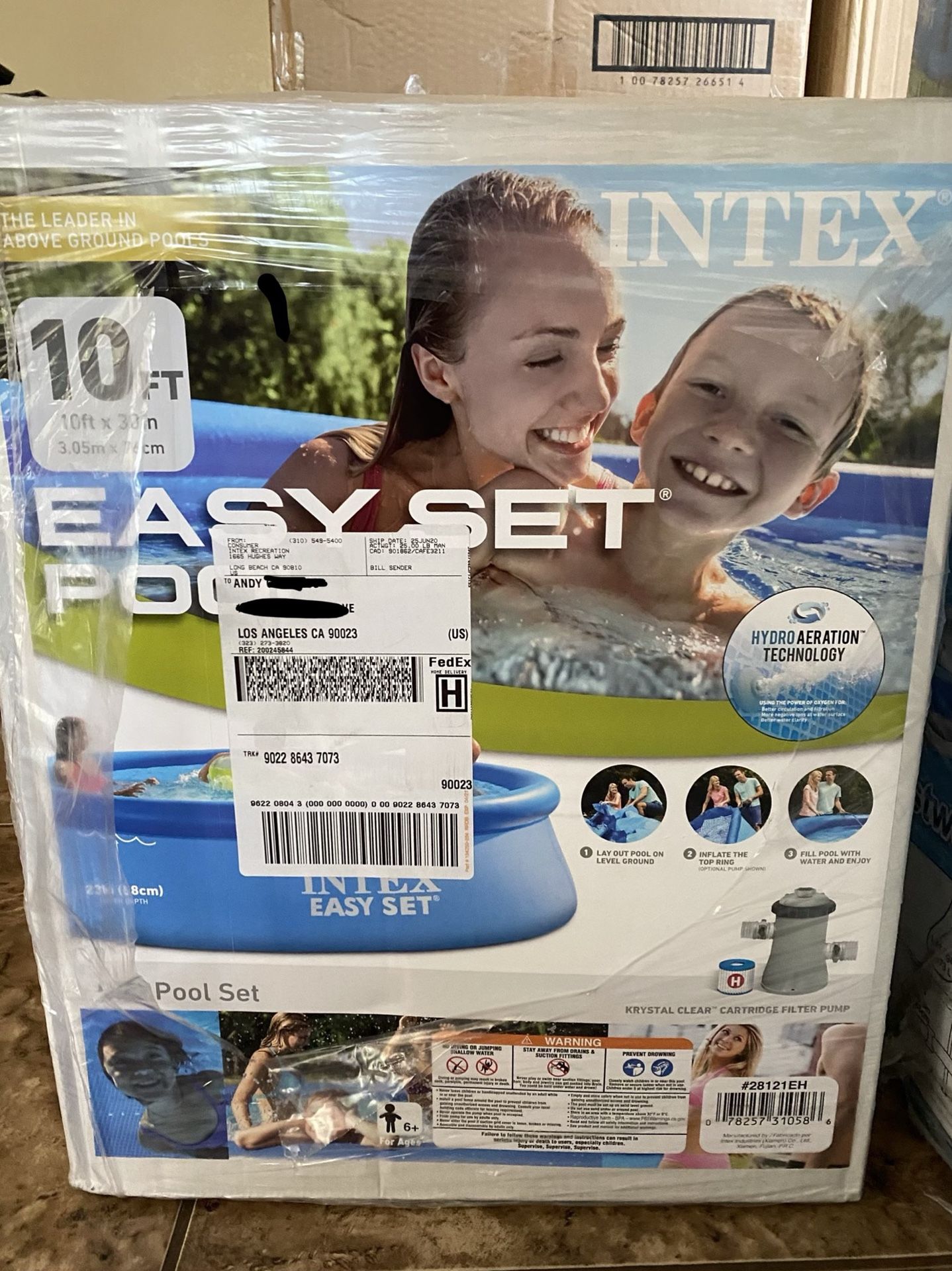 Intex 10 x 30 easy set pool with filter pump