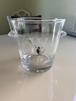 Crate and Barrel W Bucket with tongs