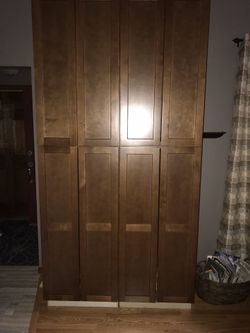 Maple pantry cabinets