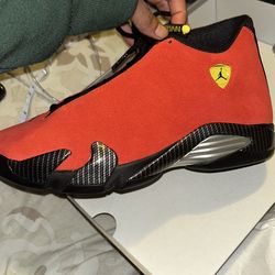 Size 7.5 in men’s shoe Jordan retro 14 Ferrari for sale
