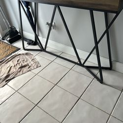 Brown and Black entryway table