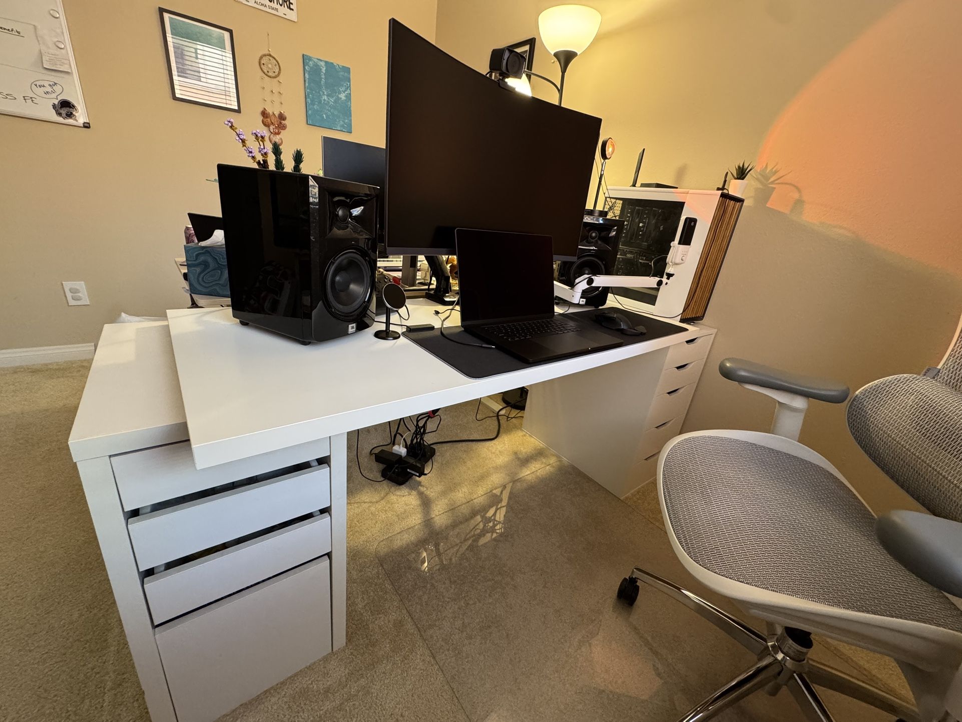 IKEA Tabletop + Cable Organizer (+ Drawers?)