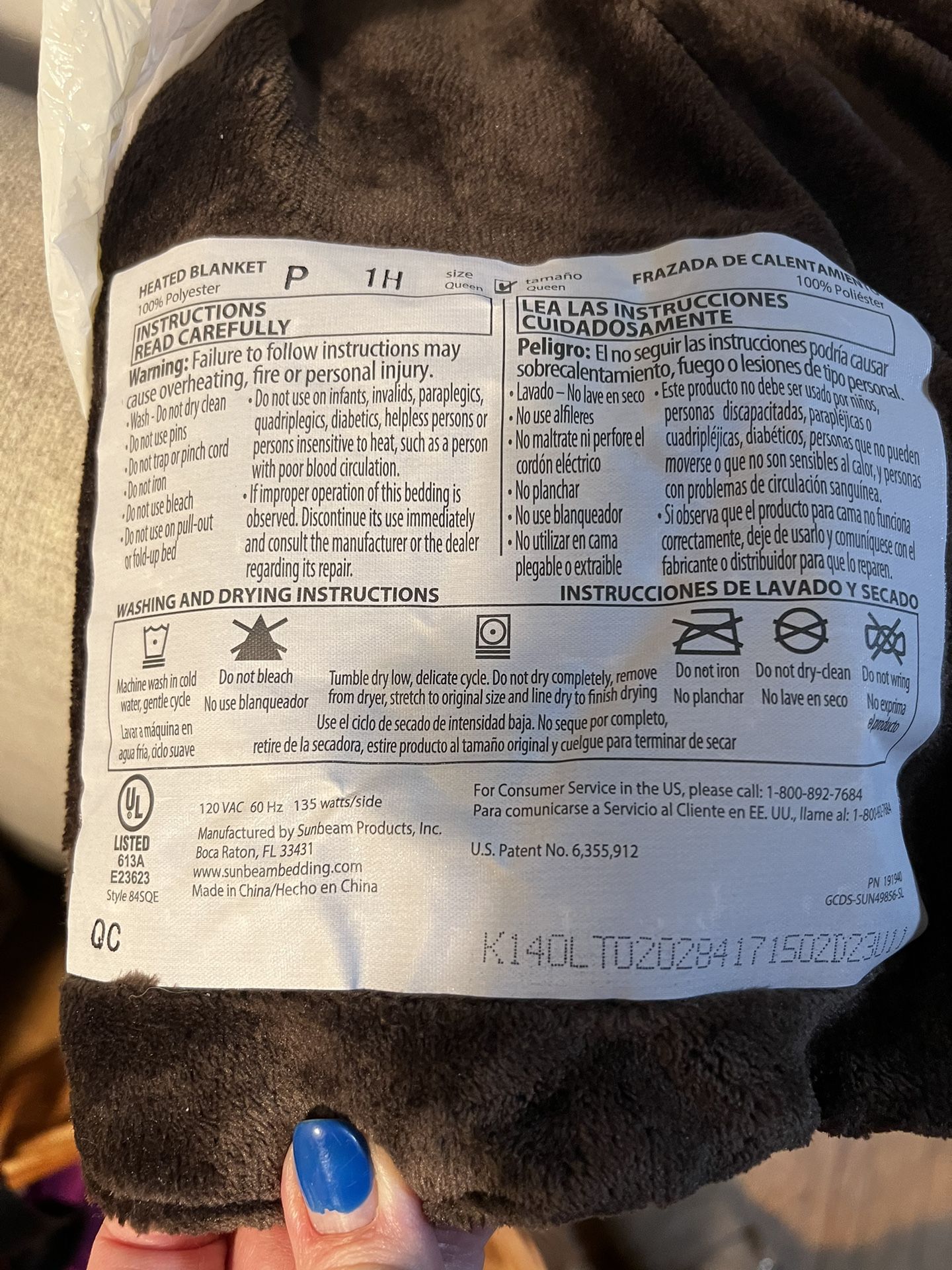 Sunbeam Electric Blanket, Queen Size, Never Used for Sale in Portland, OR -  OfferUp