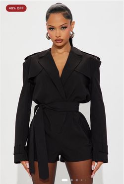 Large fashion nova blazer romper