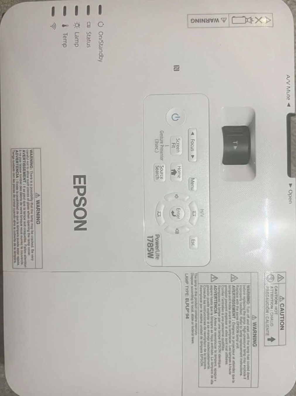 Epson PowerLite 1785W LCD Projector (Open Box - Not Used)