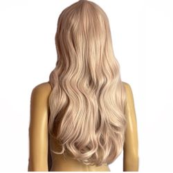 Blush Blonde Curly Long Hair Wig