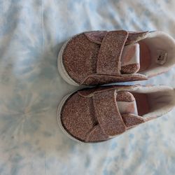 Baby Girl Pink Sparkly Vans 
