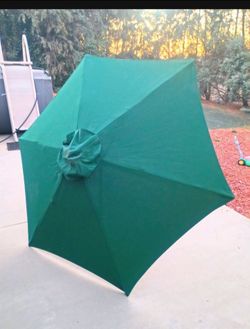 Umbrellas - Outdoor - Patio - Large with Brass Fittings that Tilt - 2 Available - $30 Each with Extra Canvas Tops Included