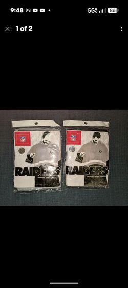 (2) Oakland Raiders Hoodie Poncho one Size Fit all NFL Licensed Waterproof
