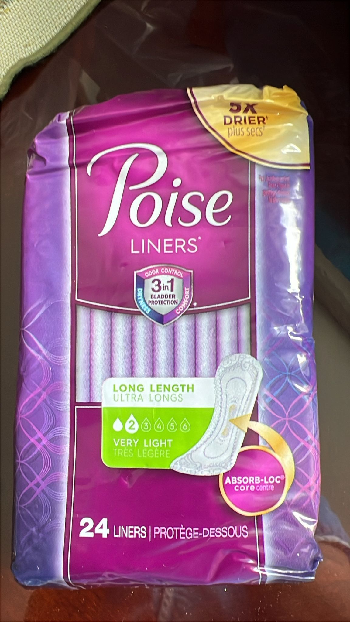 Poise Liners 24 Ct