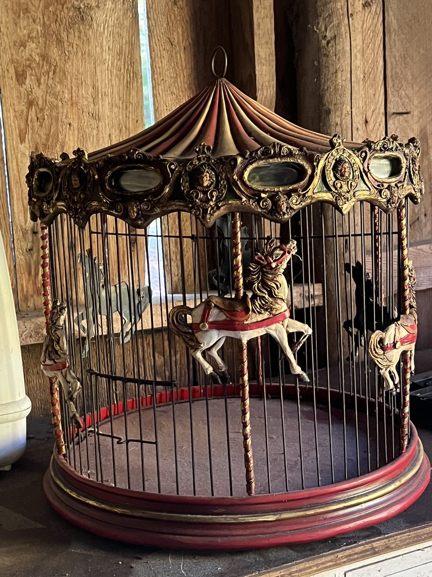 vintage carousel birdcage