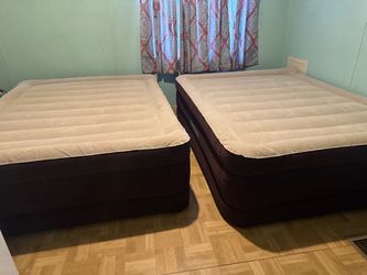 Queen size air mattress 3 pictures to show how they blow up