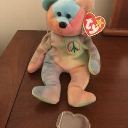 Peace Bear beanie baby ( Peace The Bear 1996 Multiple Errors)