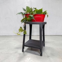Antique Black Metal Plant Stand