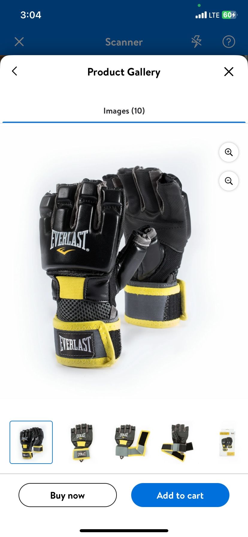 Everlast Kick Boxing Glove Large/Extra Large, 5oz Black