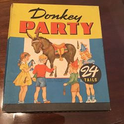 Vintage 1940’s Whitman Publishing Co. Pin The Tail On The Donkey Game Toy